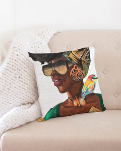 BLK WOMAN 2 Throw Pillow Case 18"x18"