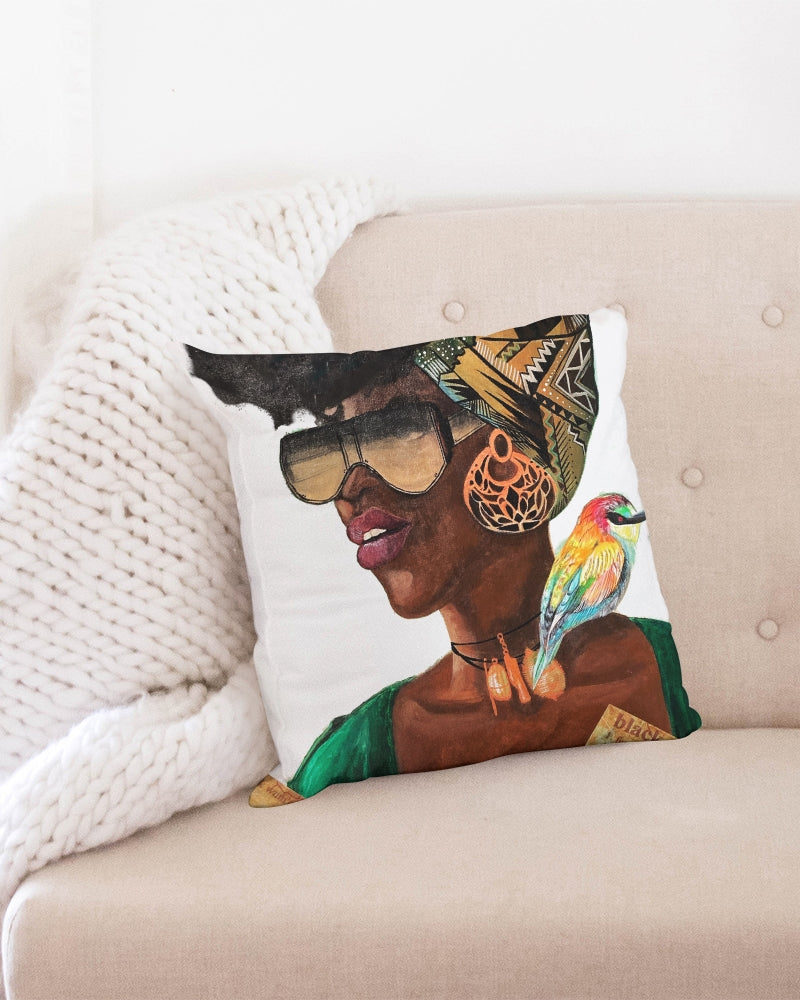 BLK WOMAN 2 Throw Pillow Case 18