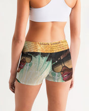 Load image into Gallery viewer, BLK WOMAN Women&#39;s Mid-Rise Yoga Shorts
