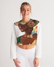 Load image into Gallery viewer, BLK WOMAN 2 Women&#39;s Cropped Sweatshirt
