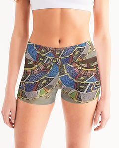 PEACE BE STILL Women's Mid-Rise Yoga Shorts