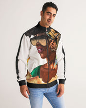 Load image into Gallery viewer, BLK WOMAN 2 Men&#39;s Stripe-Sleeve Track Jacket
