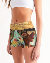 Load image into Gallery viewer, BLK WOMAN Women&#39;s Mid-Rise Yoga Shorts
