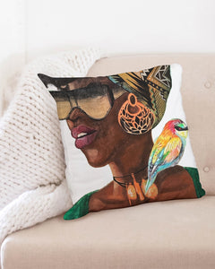 BLK WOMAN 2 Throw Pillow Case 20"x20"